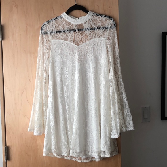 short white boho dress